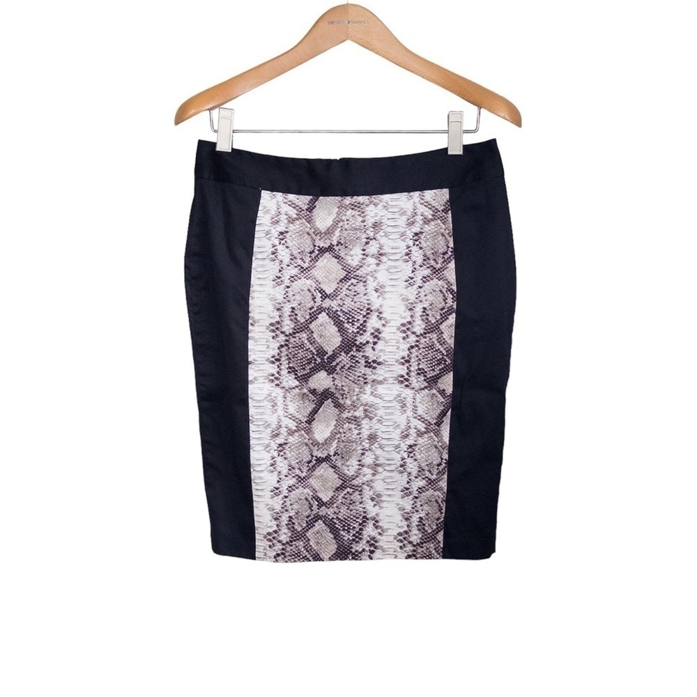 Emerson Snake Reptile Print Pencil Midi Black Skirt Womens Size 12